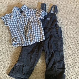 Osh Kosh Bgosh Overalls and Shirt Set
